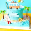 JeVenis - Decoración para tarta de cumpleaños para surf, tablas