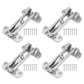 4 Pcs Swing Bar Lock Zinc Alloy Extra Thick Arm Shock Resistant 3 Position Adjustable Door Lock Security Guard for Hotel