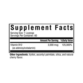 Seeking Health Seeking Health Adeno B12, 3000 mcg Adenosylcobalamin, Methyl-Free Vitamin B12 to Support Energy and Mood, Methylation Support, Naturally Sweetened, Vegan and Vegetarian (60 lozenges)*