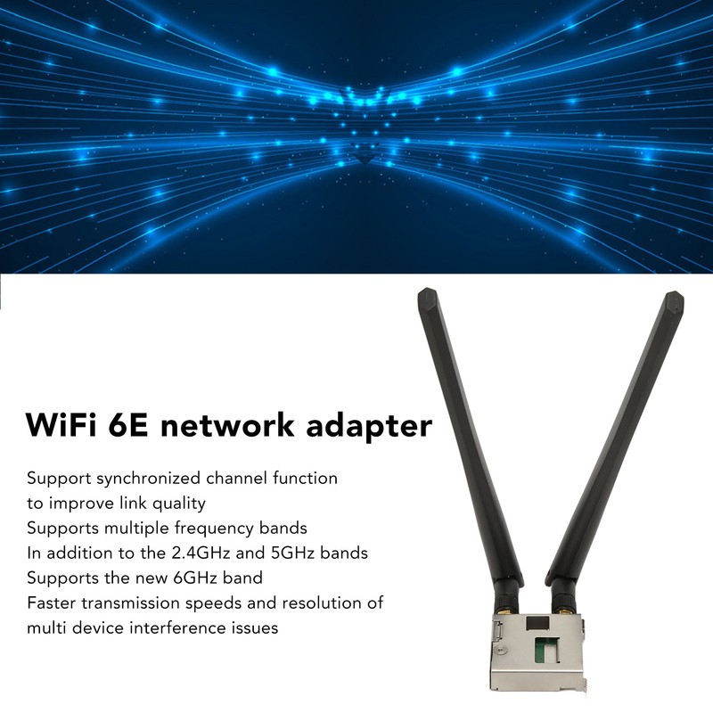 AX210NGW WIFI 6 Desktop Wireless Network Card with 2 Antenna