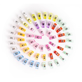 Milward Fabric, Sewing, Wonder, Quilters Clips, Assorted Bright Neon Colours, 60 Pieces