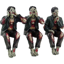 Set of Three Zombies See No, Hear No, Speak No Evil