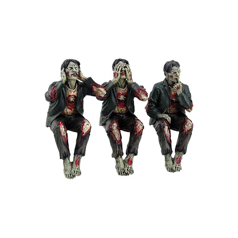 Set of Three Zombies See No, Hear No, Speak No