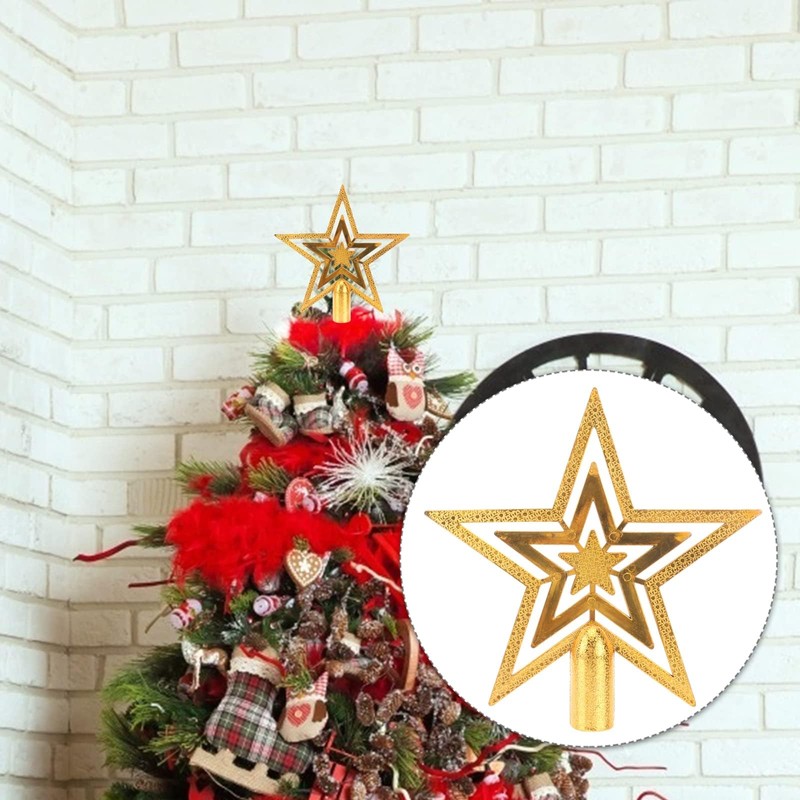 Christmas Tree Topper Glitter Star, Christmas Tree Topper Star Decoration,