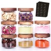 Tzerotone 8 Pcs Spice Containers - 8.5oz Glass Spice Jars