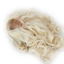 WeKen Hair Bun Medium Long Curly Synthetic Hairpiece Blonde