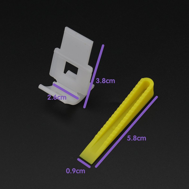 Flooring Tile Leveling System 500 Clips 200 Wedges