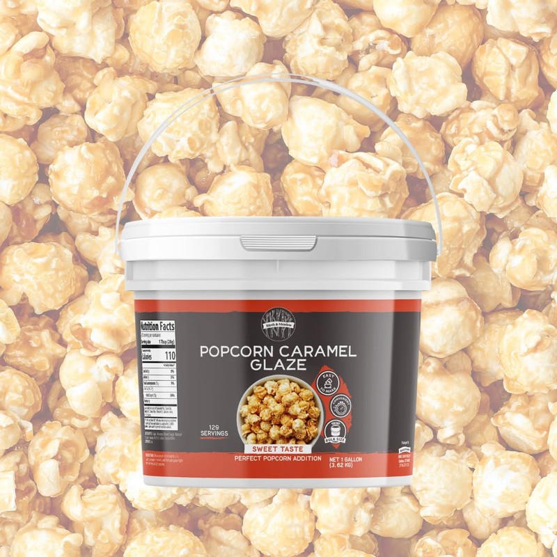 Birch & Meadow 1 Gallon Popcorn Caramel Glaze, Sweet Taste,