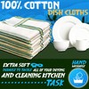 Towelogy® 5 Pack Cotton Dish Cloths Waffle Weave White Super