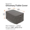 Classic Accessories Ravenna Water-Resistant 38 Inch Rectangular Patio Ottoman/Table Cover