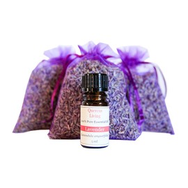 Quercus Living English Lavender Large Bags (4, Lavender Essential Oil)