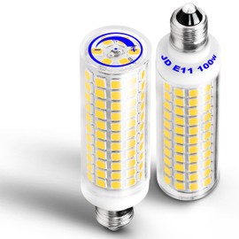 Ziomitus E11 Led Bulbs,JDE11 120V 100W Halogen Candelabra Bulbs Equiva Dimmable,T3 T4 Mini Base,4000K Natural White 10W 1000 LM E11 for Chandeliers,Candelabra,Ceiling Fan, Table Lamps,2Pack