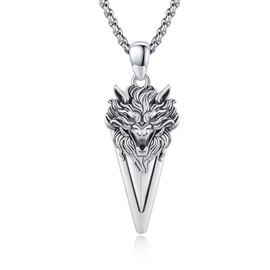 ZIPPICE Men's 925 Sterling Silver Arrowhead Necklace Arrow Pendant Necklace Gifts for Men Women Brother, Sterling Silver