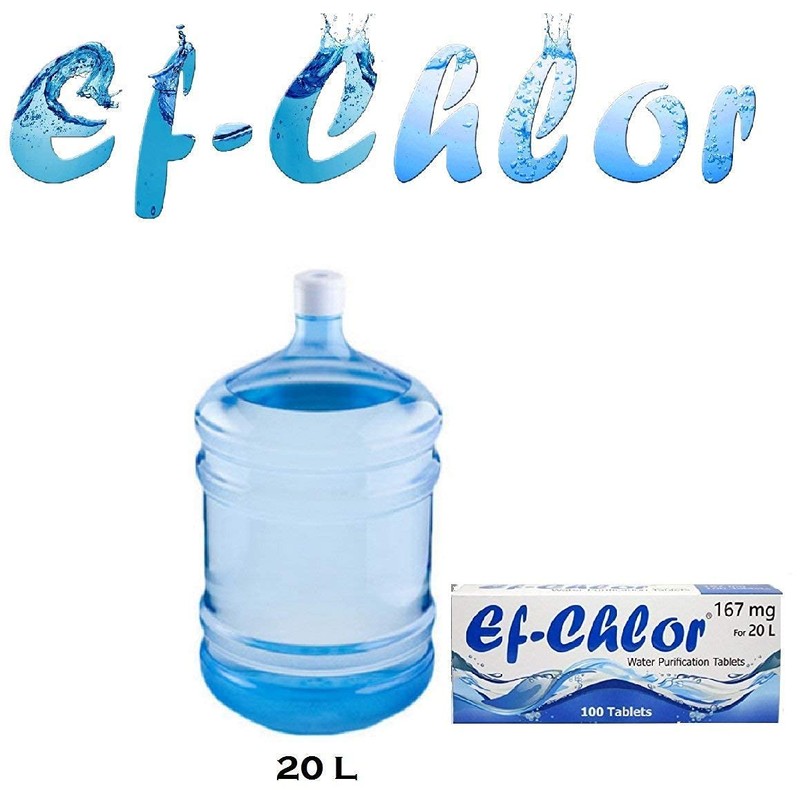 Ef-Chlor 167 Mg Water Purification Tablets Each Tablet Purifies 20