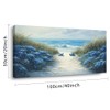 LASMOND Romantic Beach Wall Art for Living Room Blue Sea