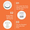 SinkShroom The Revolutionary Sink Drain Protector Hair Catcher/Strainer/Snare, White