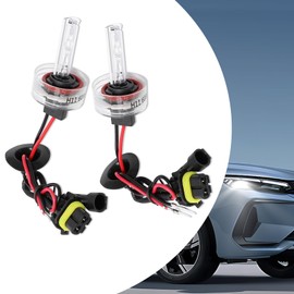 Slykew 2 PCS Car Lighting Xenon Bulbs Replacemens, Super Bright Waterproof Vehicle Light, Universal Durable Automotive Exterior Light Accessories for Truck SUV Car (White Light #H11)