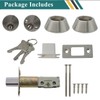 Probrico Satin Nickel Double Cylinder Deadbolt with 2 Side(Both) Keyed,