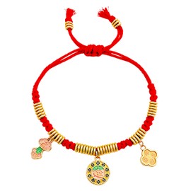 CINSKYING Fengshui String Braided Bracelet with Lucky Charms (W1)