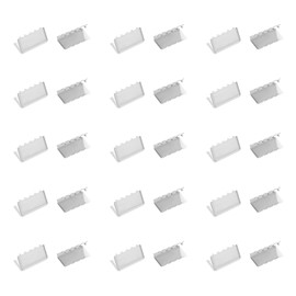 ECSiNG - 30 unidades de 11 x 20 mm, puntas de engarzado, terminales de latón, hebilla de engarzado, cierre de abrazadera, punta de extremo de hebilla para cinturón, cinta de encaje, sombrero