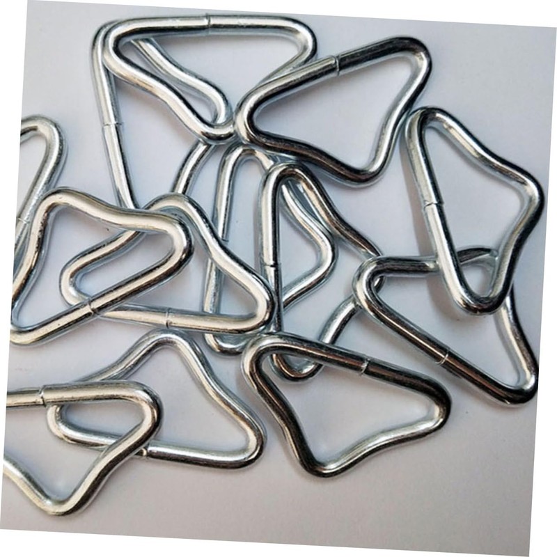 WOONEKY 45pcs Triangle Buckles for Trampoline Metal Rings for Safe