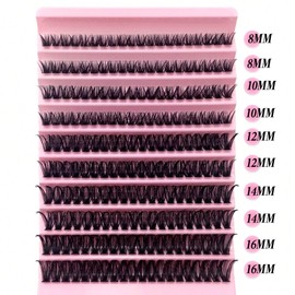 Segmental False Eyelash Set | 200pcs 30D/40D/60D/80D Natural Volume Lash Clusters | DIY at Home, Perfect for Daily and Special Occasions False Eyelashes (60D)