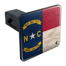 GRAPHICS & MORE Rustic North Carolina State Flag Distressed USA Tow Trailer Hitch Cover Plug Insert