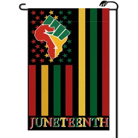 Juneteenth Garden Flag 12x18 Inch Double Sided Black African American Independence Day Liberal Small Flags Farmhouse Outside Decoration For Yard (ONLY FLAG) JT02