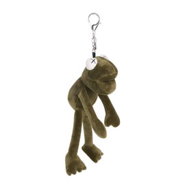 LYING Cute Keychain, Frog Keychain, Stuffed Toy, Frog, Key Charm, Women's Bag Charm, Cute, Key Chain, Car Accessory, Fashionable, Frog Doll, Animal, Hanging Decoration, Frog, Popular, Birthday, Present, School Entrance Celebration, green
