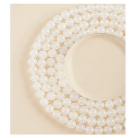 6mm Natural White Agate Round Bead - 60PCS Bulk Gemstone Beads for Jewelry Making, DIY Bracelets, Necklaces - Includes Crystal Stretch Cord - Beads for Crafting Gifts