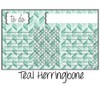 Chore Chart Herringbone Teal Wall Cling