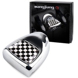 Metal Engine Start Push Start Button Ignition Starter Pushbutton Dash Cover Caps Sticker for Mini Cooper F54 F55 F56 F57 F60 2014+ (Checkered)