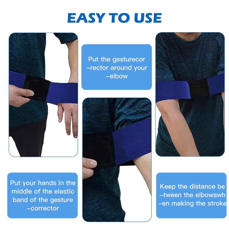 Benaewa 2Pcs Golf Swing Trainer Arm Band, Blue Golf Swing