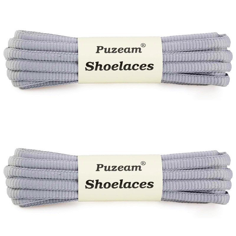 Puzeam 2 Pairs Oval Athletic Shoelaces 30 Colors 1/4" Half