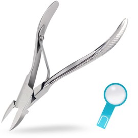 Max Cosmetics Japan Nipper Nail Clippers, Katsumoon, Made in Japan, Genuine Product, Bookmark Type Magnifying Glass Included, Straight Blade Type for Rolling Nails