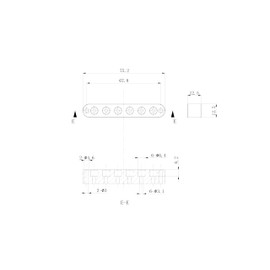 Guyker Aluminum 6-String Ferrule Block for Through-Body Guitars Replacement Part (FB-06, Red)