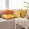 MIULEE Fall Corduroy Pillow Covers Soft Soild Striped Throw Pillow
