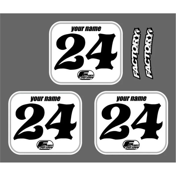FACTORY BACKING Flat track mx Custom Pre Printed Number plate