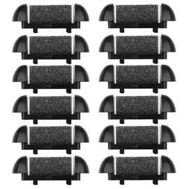 12 Pack Replacement Refill Rollers for Electric Foot File Callus Remover Pedicure Kit Tools Grinding Roller Head for Hard Callus and Tough Dead Skin (12pcs Extra Coarse)