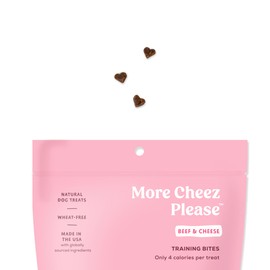 Poke's More Cheez Please Treats for Dogs, Limited Ingredient & Natural Dog Treats, Wheat-Free & Made in The USA, Beef & Cheese Training Bites, 8oz