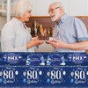 Blue 80th Birthday Decorations for Men Navy Blue Silver Happy