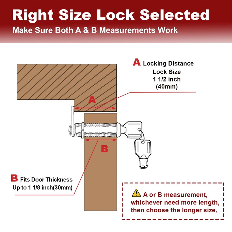 Naissian RV Locks for Storage Door 1 1/2 INCH, Camper