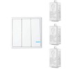 GreenCycle Wireless Lights Switch Kit,3-Way Wireless Switch & 3 Remote