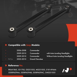 A-Premium 2 x Rear Upper Control Arms, with Bushing, Compatible with Jeep WK Series Grand Cherokee 2005-2010, XK Series Commander 2006-2010