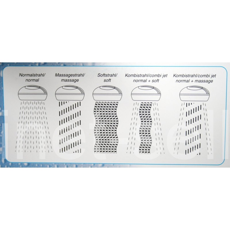 Duschbrause Set mit Edelstahl-Schlauch und Halterung 33201