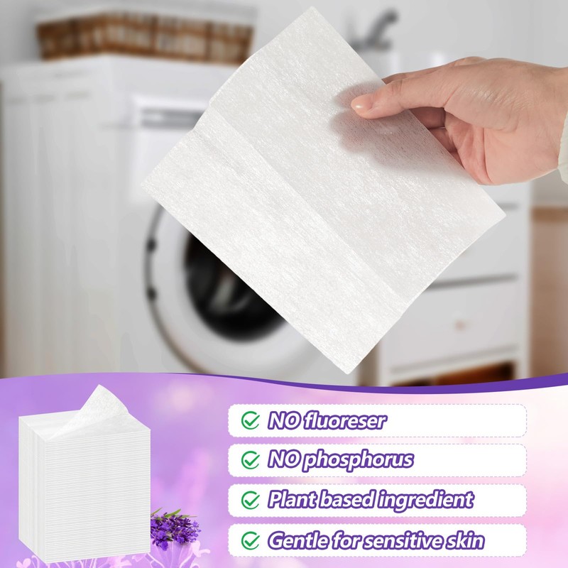 Heigble 1000 Count Dryer Sheets Bulk Lavender Scent Fabric Softener