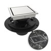 WEBANG 4 Inch Square Shower Drain Brushed Floor Drain with