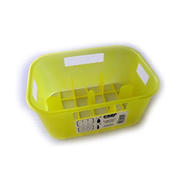reer 256.12 Bottle Crate, Yellow Translucent