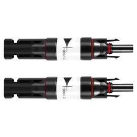 Nudiuhis Solar Plug with Diode Waterproof PV Plug DC1000V 20A IP67 PPO Plug Socket (5) Pack of 5