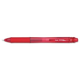 EnerGel-X Retractable Roller Gel Pen, .5mm, Red Barrel/Ink, Dozen